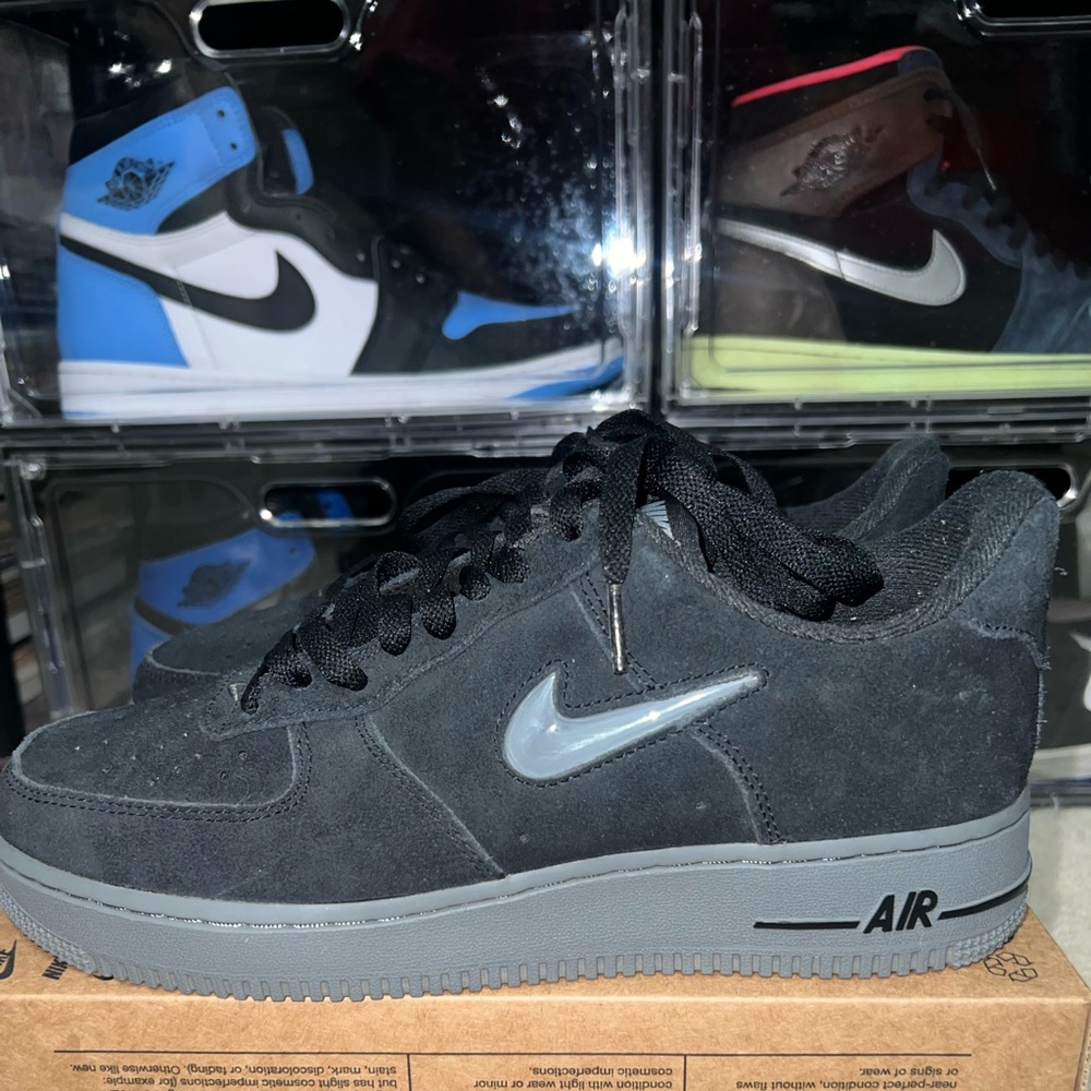 Nike Air Force 1 Low Jewel Black Cool Grey HQ3827-002 Men's Size 8